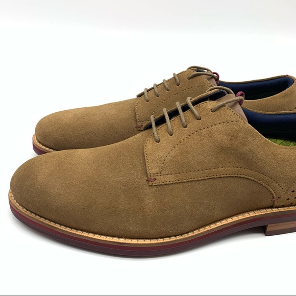 Ted Baker Douglass Suede Derby Oxford Lace Up Shoes US10 EU 43 Taupe Brown main image 9